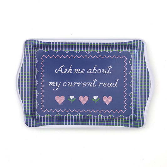 Ask Me About My Current Read Trinket Tray