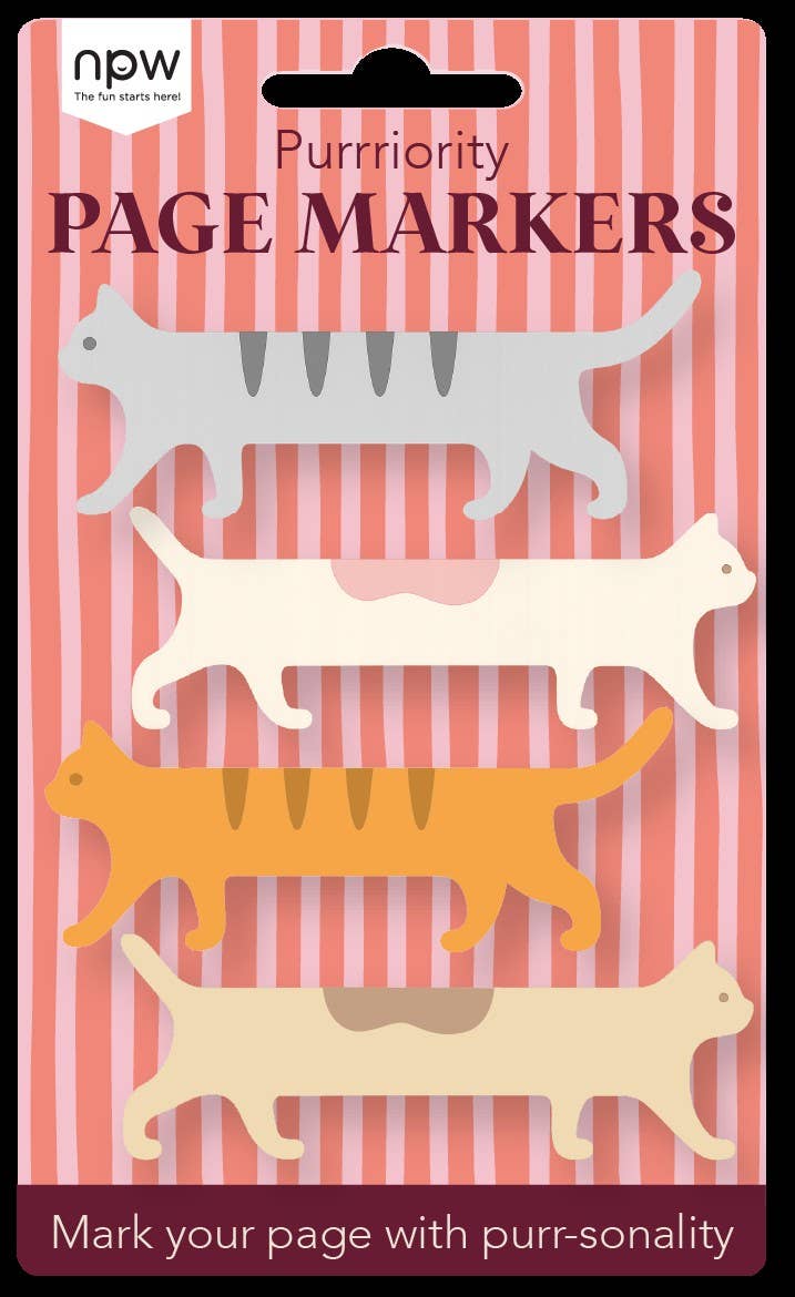 Cat Page Markers - 4 Pack