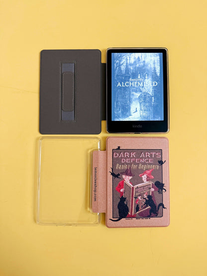 Dark Arts Class Kindle Case Cover with Clear Back and Cover Strap - 11th + 12th Gen Paperwhite/Colorsoft