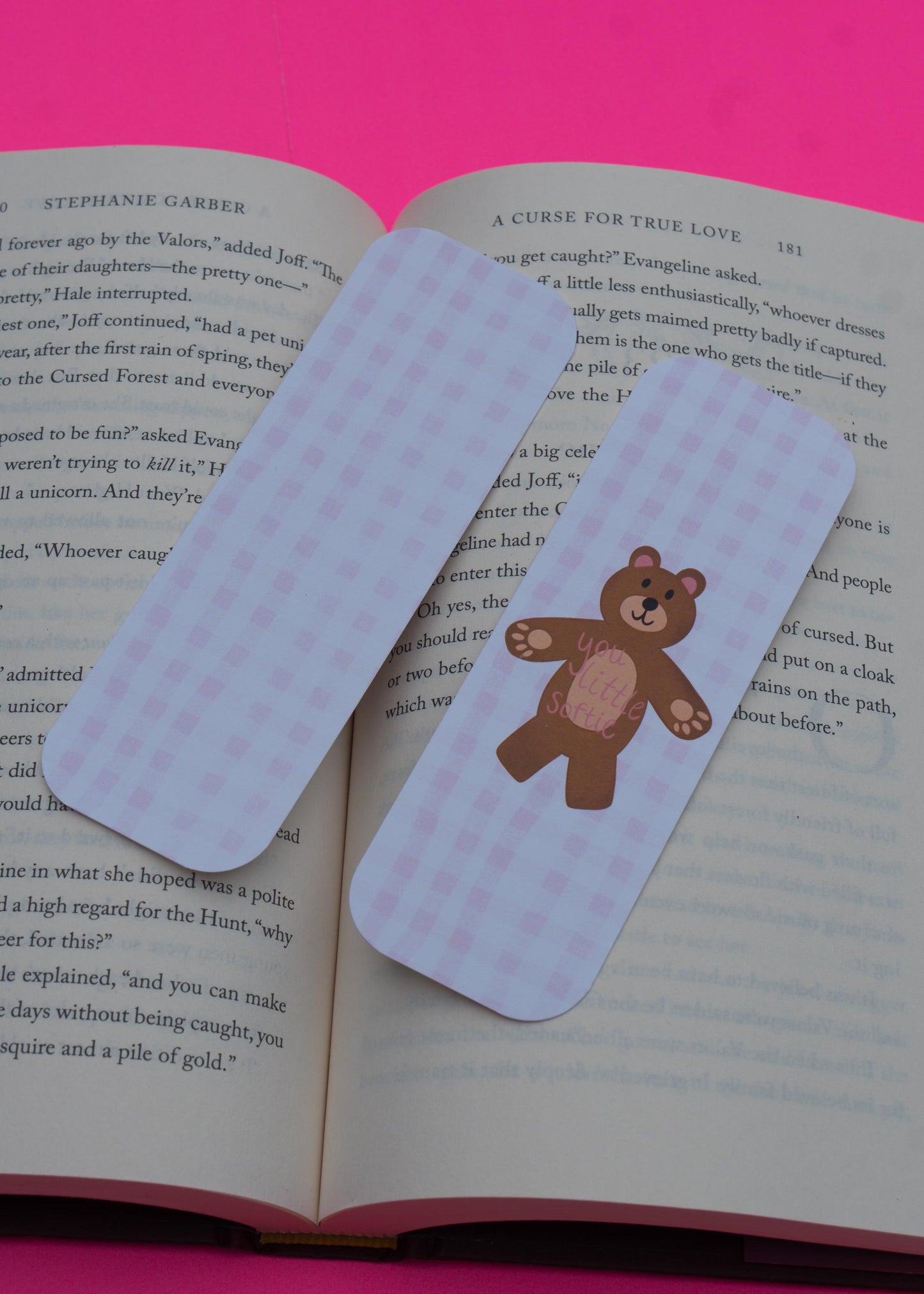Teddy Bear Bookmark – "You Little Softie"