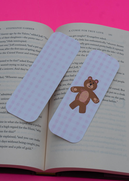 Teddy Bear Bookmark – "You Little Softie"