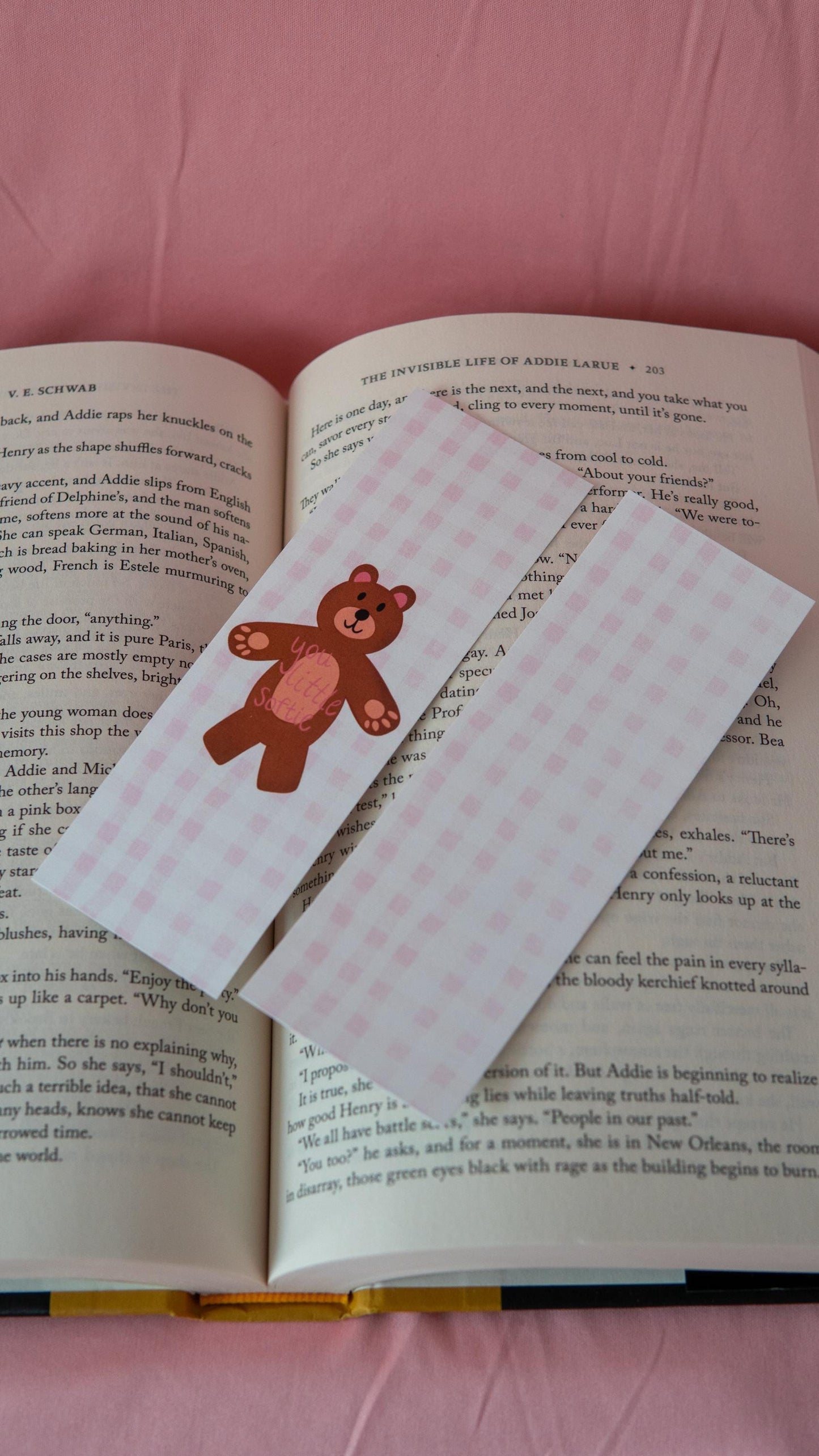 Teddy Bear Bookmark – "You Little Softie"
