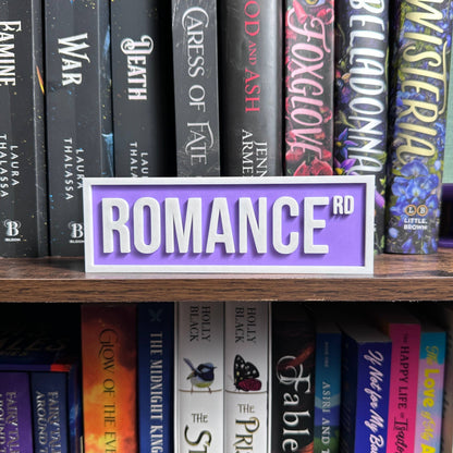 Romance Street Sign | Bookshelf Decor