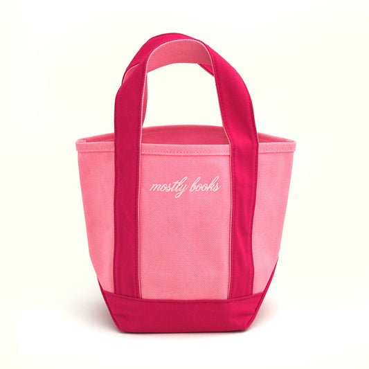 Mostly Books Mini Boat Tote