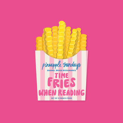 French Fries Enamel Brass Bookmark