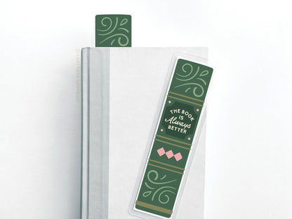 The Book Is Always Better Laminated Bookmark