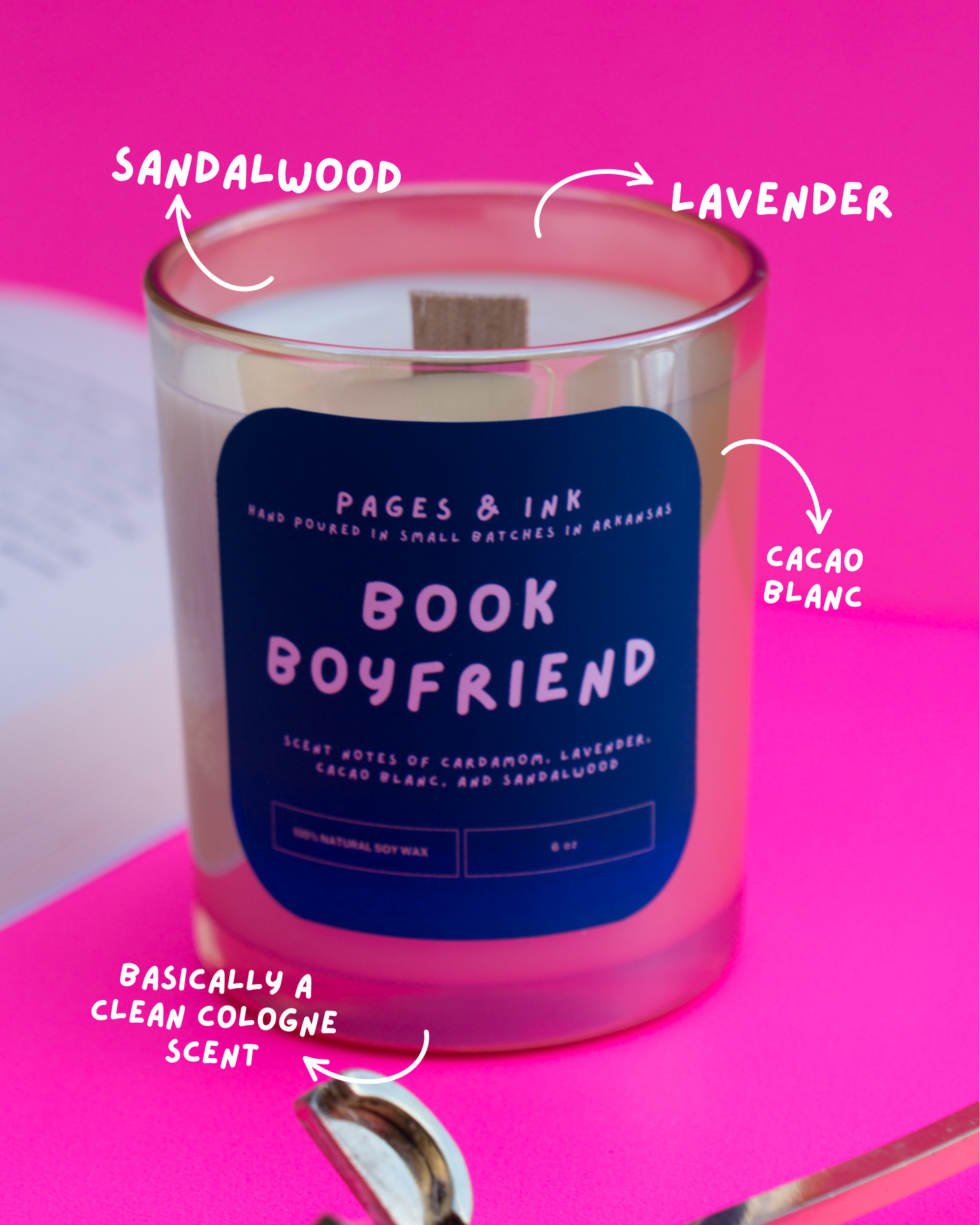 Book Boyfriend: Sandalwood Candle