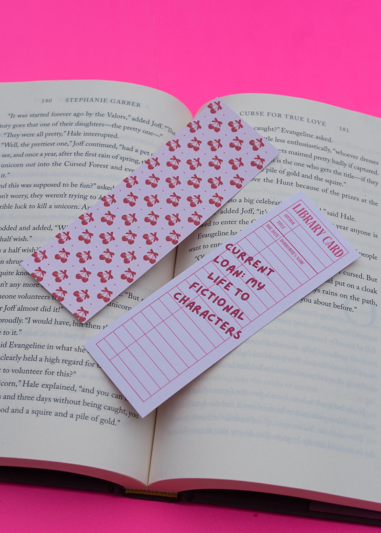 Library Card Bookmark – “Current Loan: My Life to Fictional Characters”