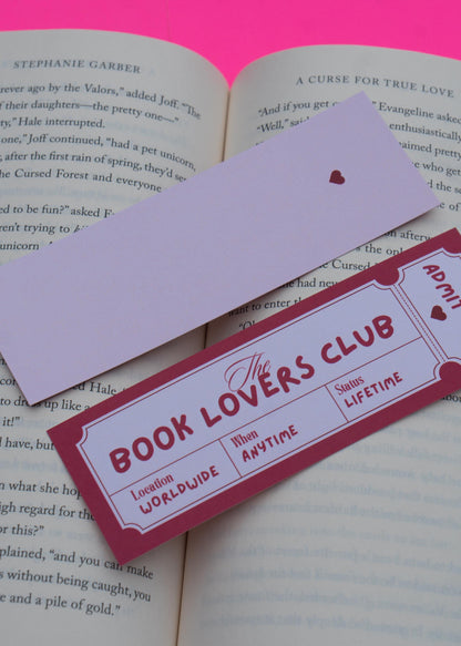 Book Lover Club Bookmark