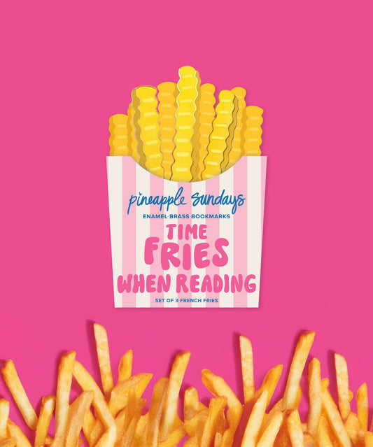 French Fries Enamel Brass Bookmark