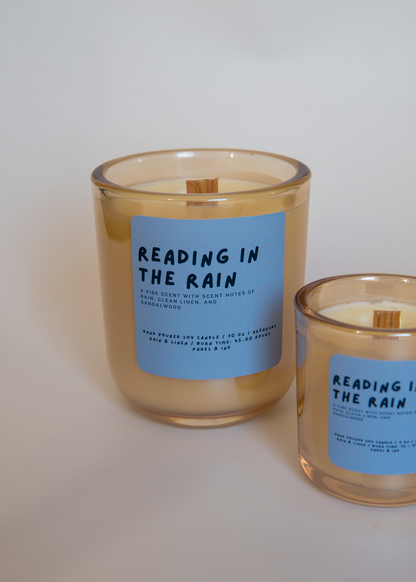 Reading in the Rain: Cotton & Rain Water Candle