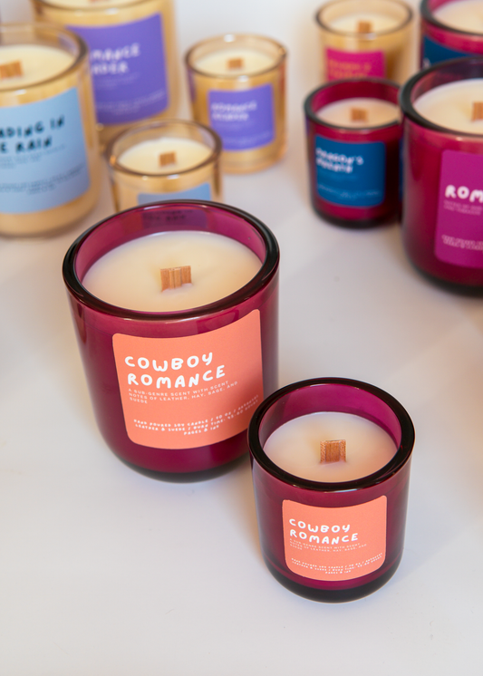 Cowboy Romance: Leather & Suede Candle