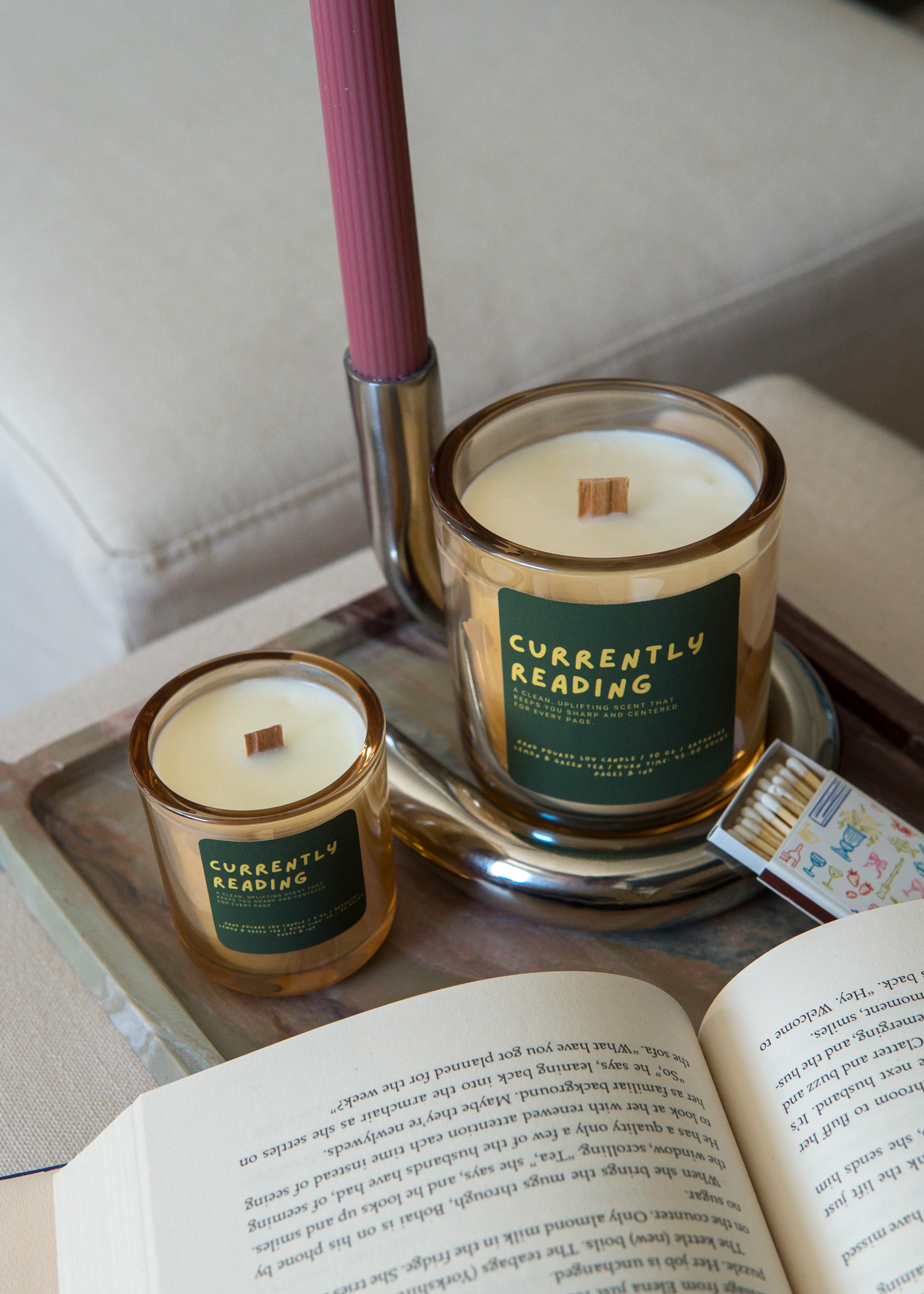 Currently Reading: Lemon & Green Tea Candle