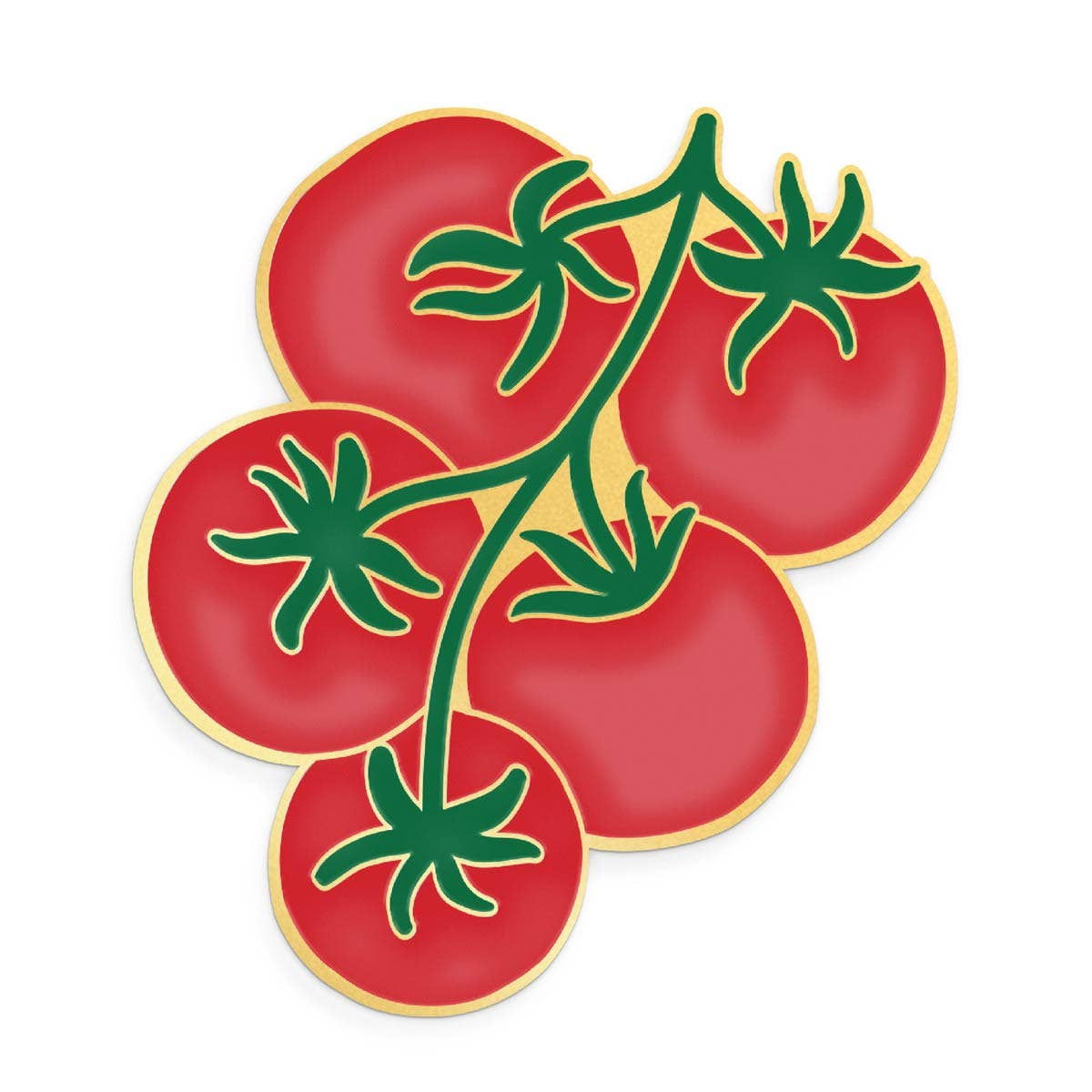 Tomato Vine Enamel Brass Bookmark