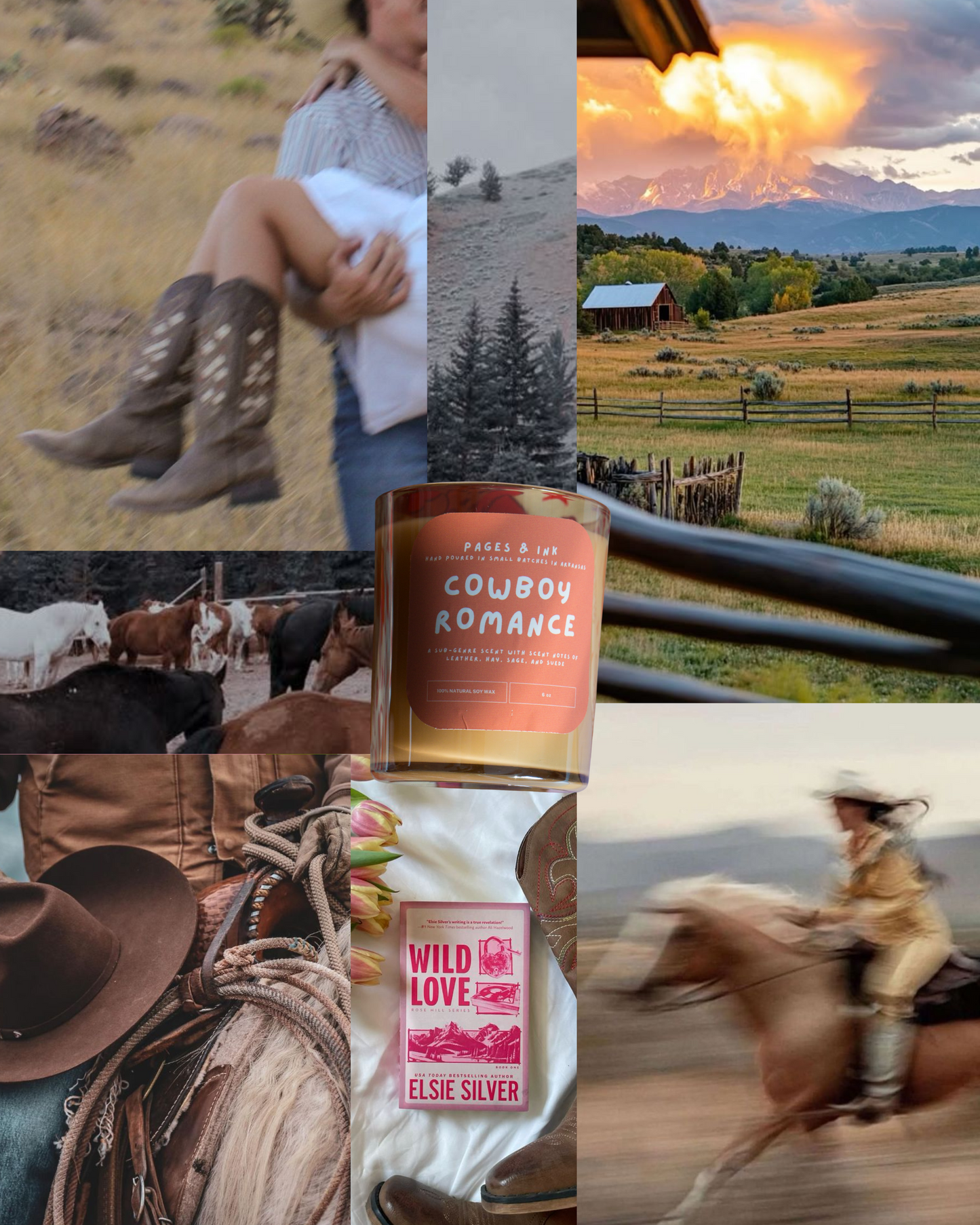 Cowboy Romance: Leather & Suede Candle