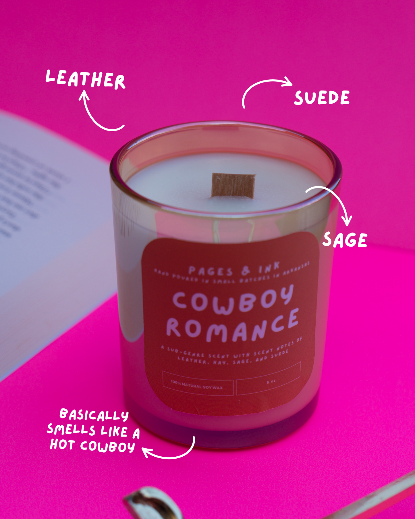 Cowboy Romance: Leather & Suede Candle