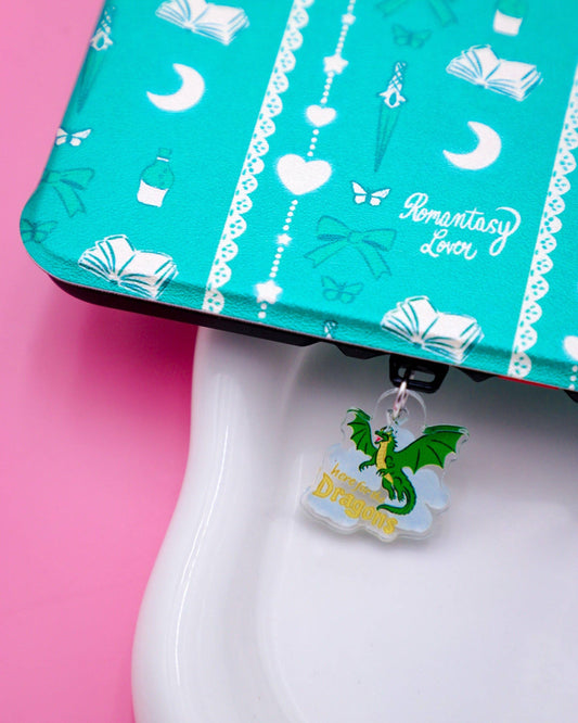 Here for the Dragons Kindle Charm