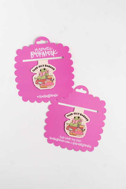 Toad-ally Booked Magnetic Bookmark – Cute Frog Reader Gift