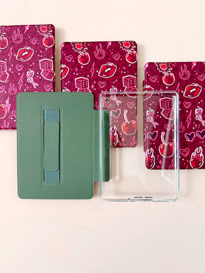 Cherry Bomb Kindle Case Cover with Clear Back and Cover Strap