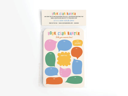 Book Club Banter Book Review Card Set