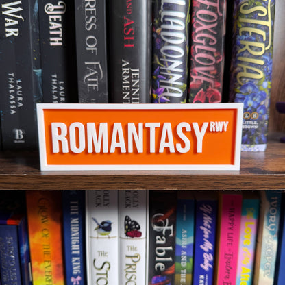 Romantasy Street Sign | Bookshelf Decor