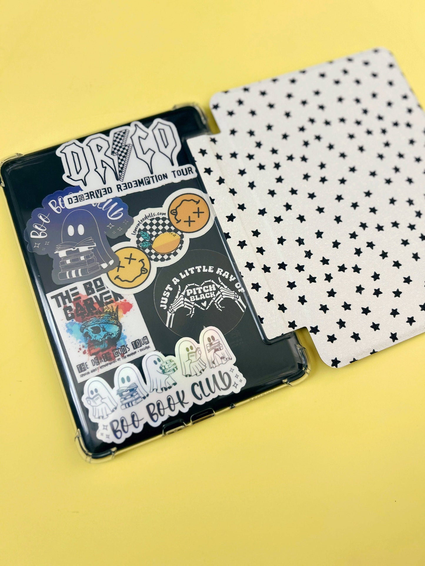 Mini Stars Kindle Case Cover with Clear Back and Cover Strap - 11th + 12th Gen Paperwhite/Colorsoft