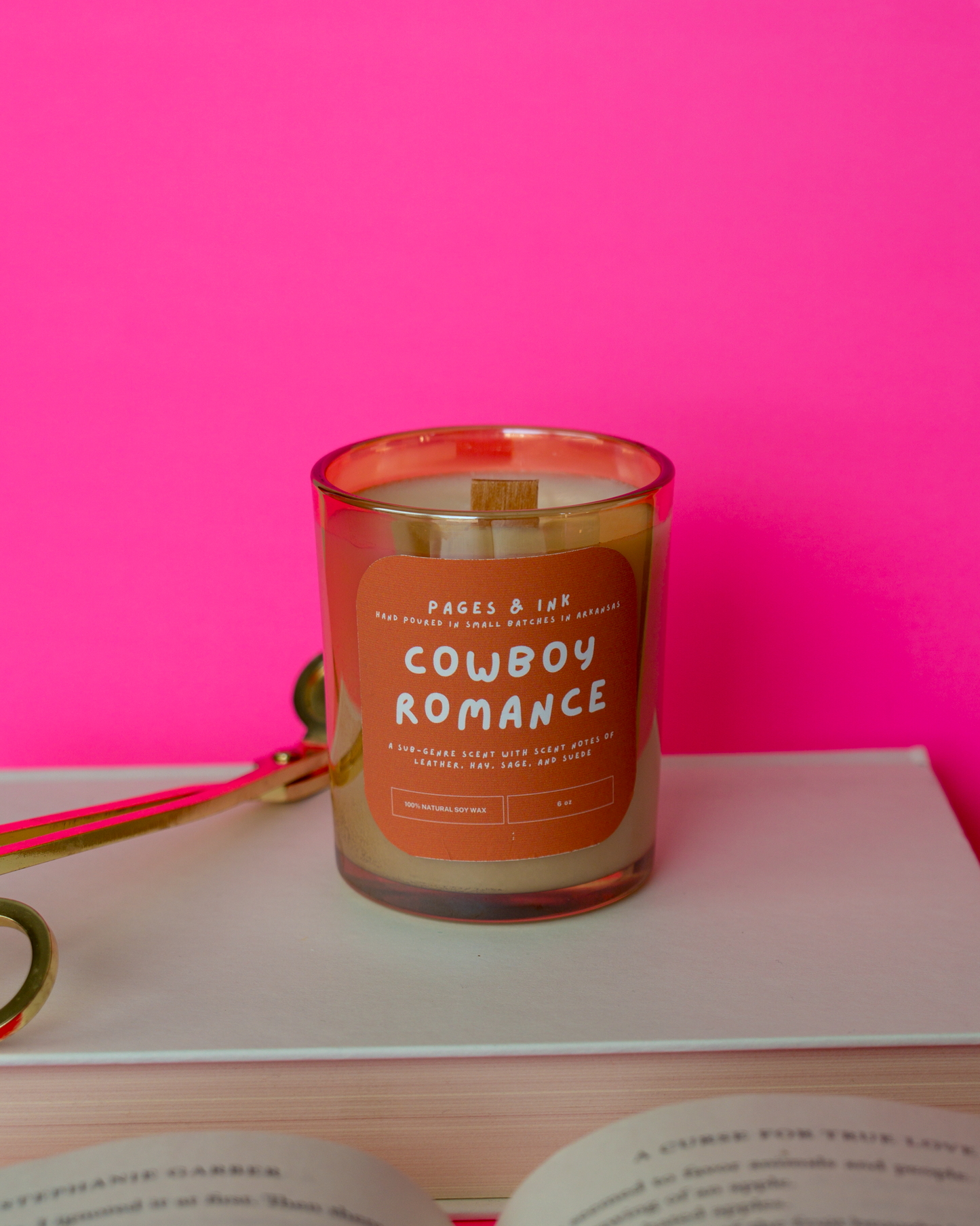 Cowboy Romance: Leather & Suede Candle