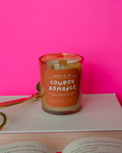 Cowboy Romance: Leather & Suede Candle