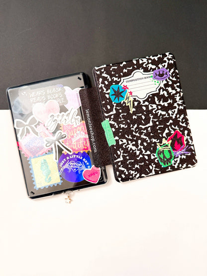 The Notebook Kindle Case Cover with Clear Back and Cover Strap - 11th + 12th Gen Paperwhite