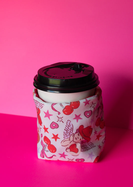 Cowboy Cupid Coffee Cozy