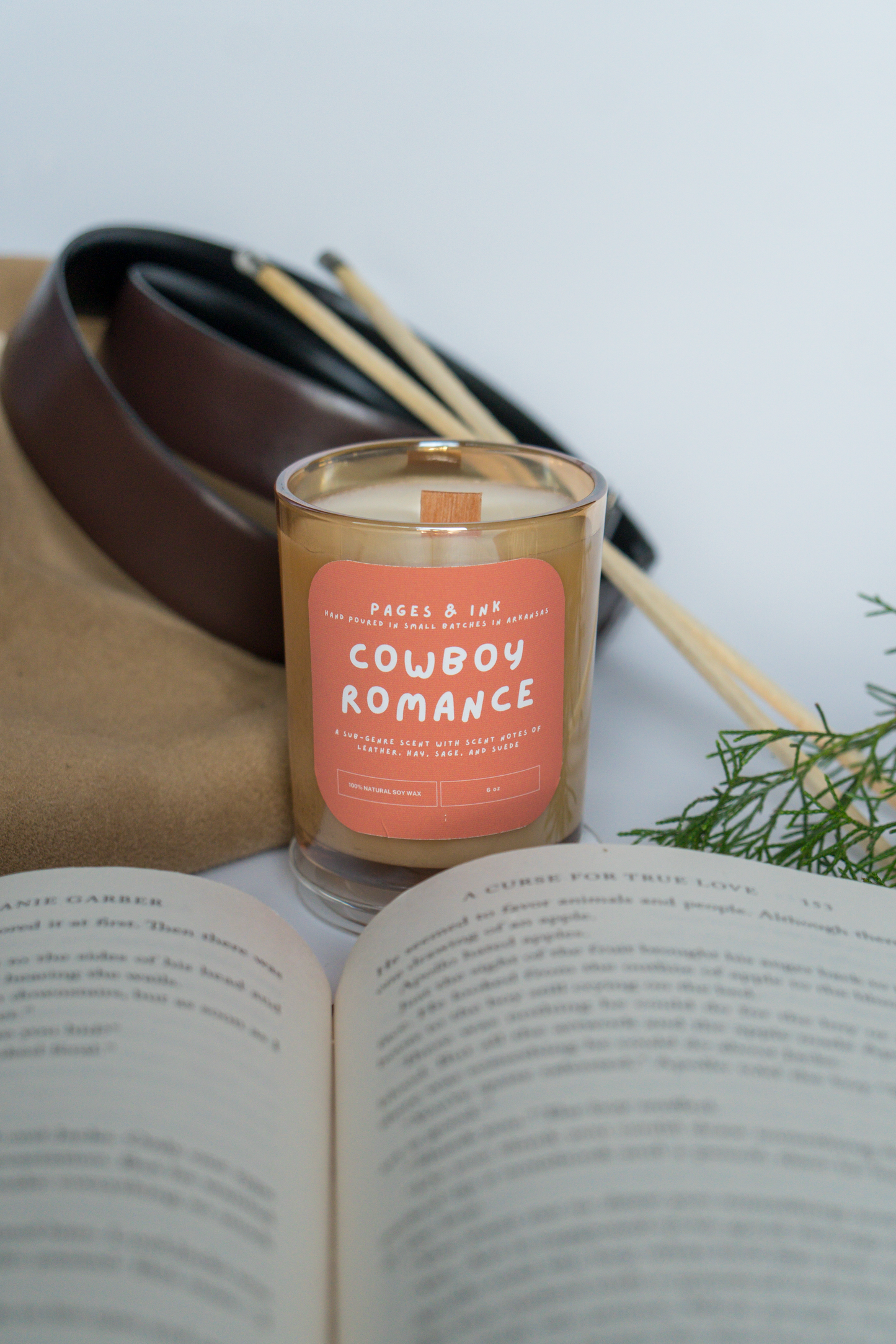 Cowboy Romance: Leather & Suede Candle